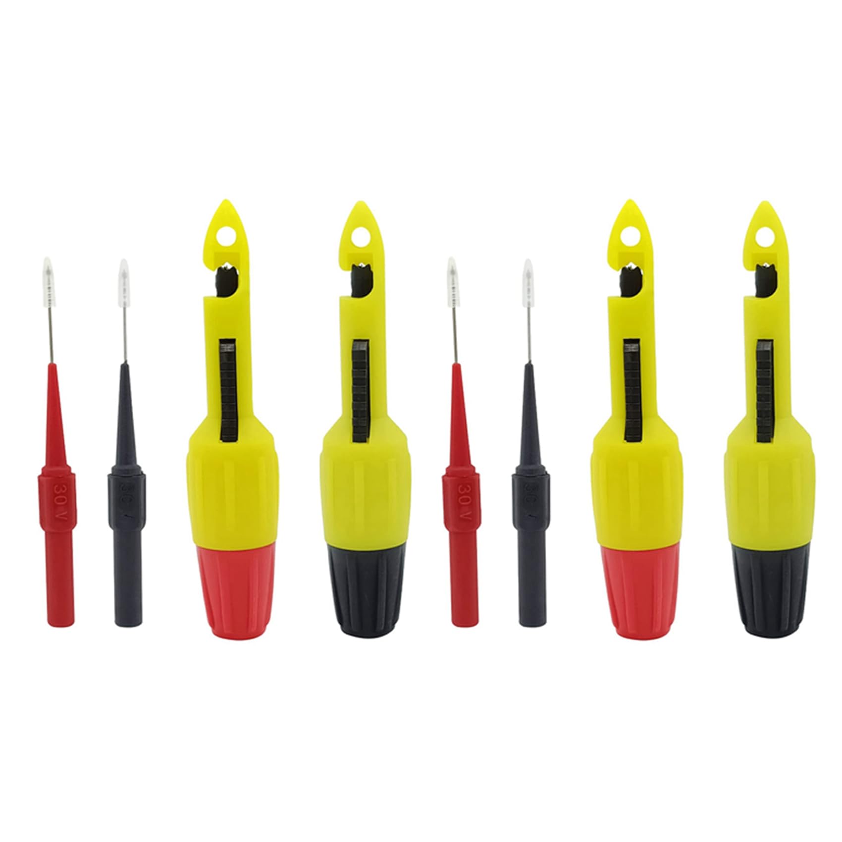 Jnchdghwa As Shown 4 Pack Wire Piercing Probe Insulation Piercing Clip With Insulated Wire Piercing Probe,Inspection Of Automotive Circuits