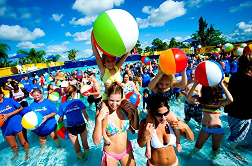 24" Inflatable Beach Ball 4PACK-Ideal for Poolside,Lakes,Beach,BBQ,Camping,Park,Party-Can Be Inflated Via Mouth,Hand Pump, Pressure Pump, etc.Can Be Deflated After Use For Easy/Convenient Storage - Thumbnail 5