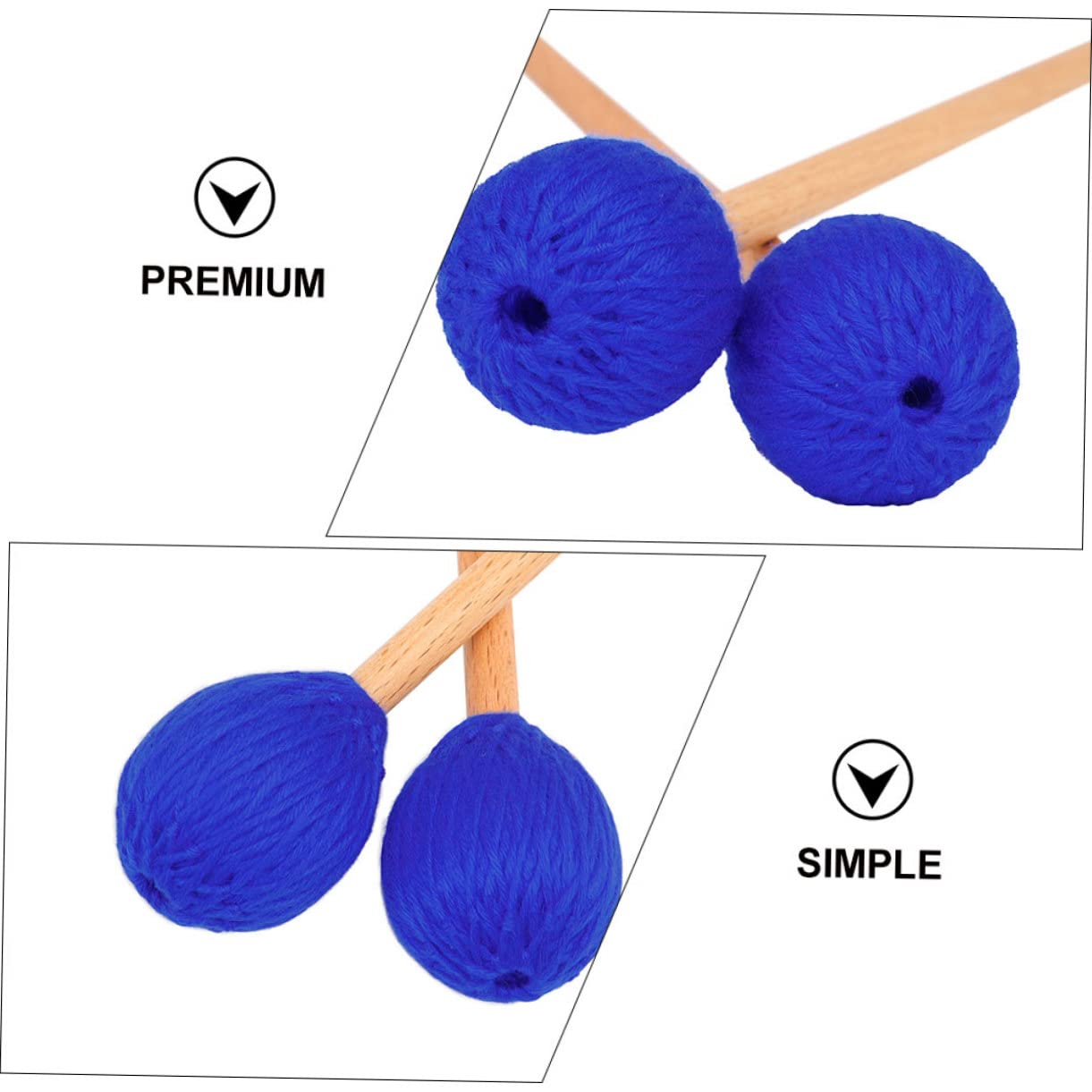 ibasenice 3pares Baquetas De Marimba De Cabeza De Hilo Para Percusión Escenarios De Música y Práctica De Instrumentos