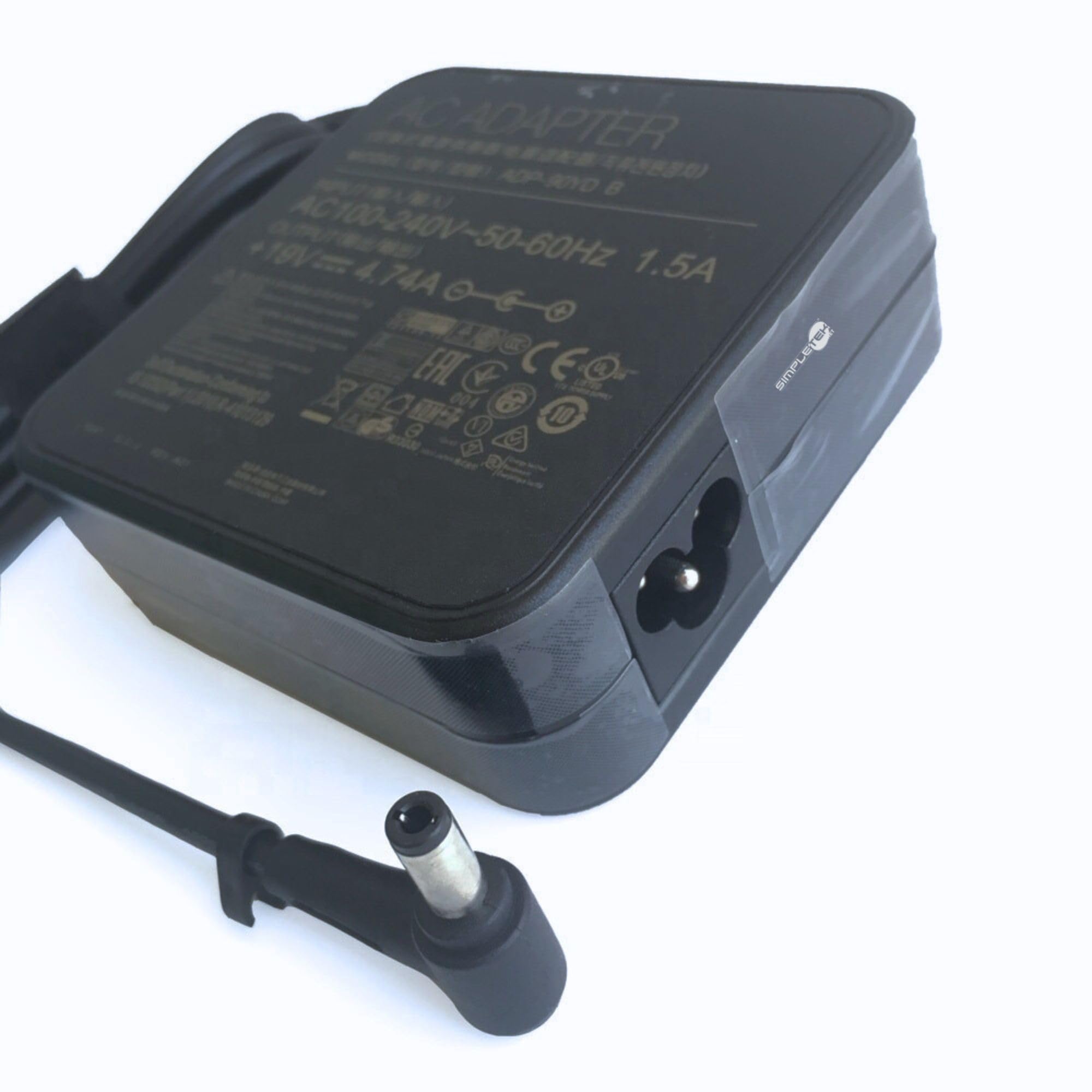 SIMPLETEK Zasilacz 65 W, kompatybilny z Asus VivoBook X450 X500 F555 A450 D550 K552 R509 S46 S451 S551 Series (odnowiony)