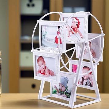 Windmill Photo Frame Rotating Display - Ferris Wheel Style Multi-Photo Memory Display with Rotatable & Flip Design, 12.6 Multi - Frame Display Tabletop Decor for Home/Office