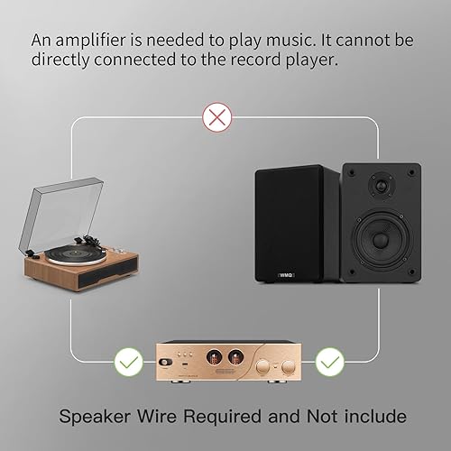 Miniatura 2 de Altavoces pasivos de estantería de 40 W x 2 para tocadiscos y sistemas de cine en casa, altavoces estéreo de rango medio y alta frecuencia,