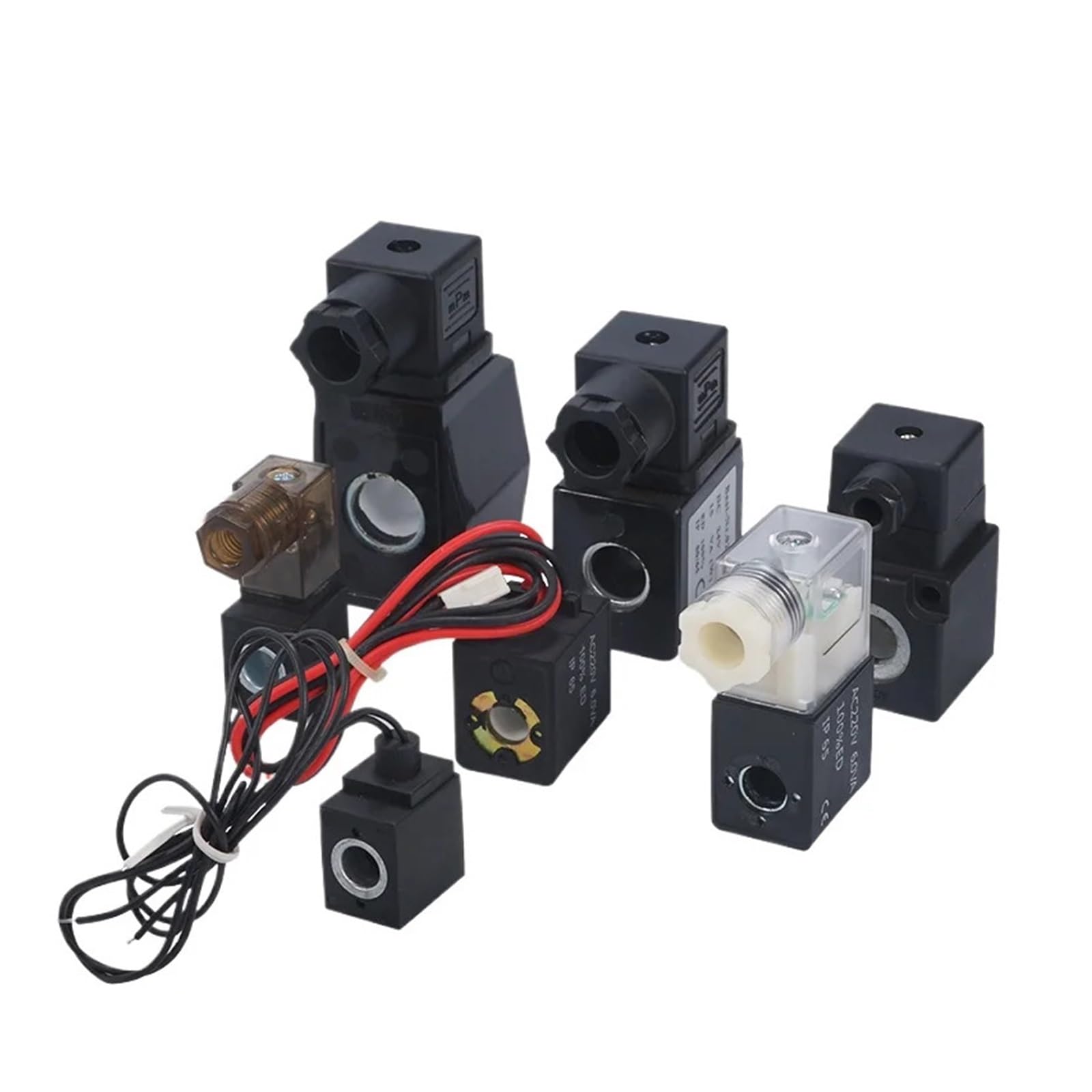 KWQNPHTRN AC220V DC12V DC24V AC24V AC110V Electrical Pneumatic Solenoid Valve Coil 4V210/220/230-08/06(210 Coil DC24V)
