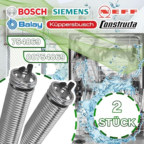 Reparaturset Scharniere in Schwarz und Feder zur Montage an der Tür des Geschirrspüler mit dem Originalcode 00754869 754869 für Bosch für Siemens Spülmaschaschine - Garantie 5 Jahre - ONIX TECH