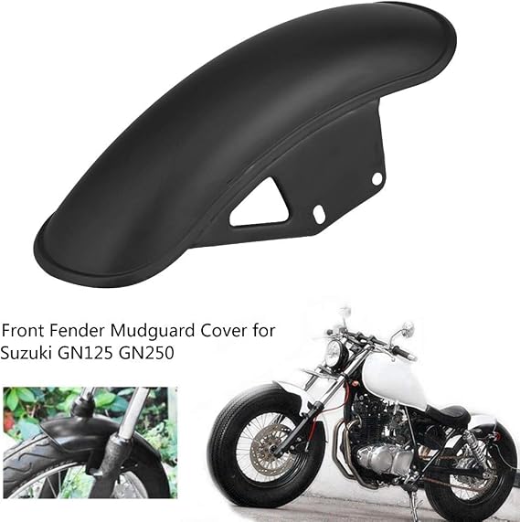 Motorcycle Front Mud Flap Guard for GN125 GN250 Black Metal Mudguard Cover Heavy Duty Off Road Protection