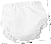 Vista 4 de 12 pañales para bebé, ropa interior de muñeca americana, ropa interior de muñeca, accesorios para juegos de simulación, color blanco