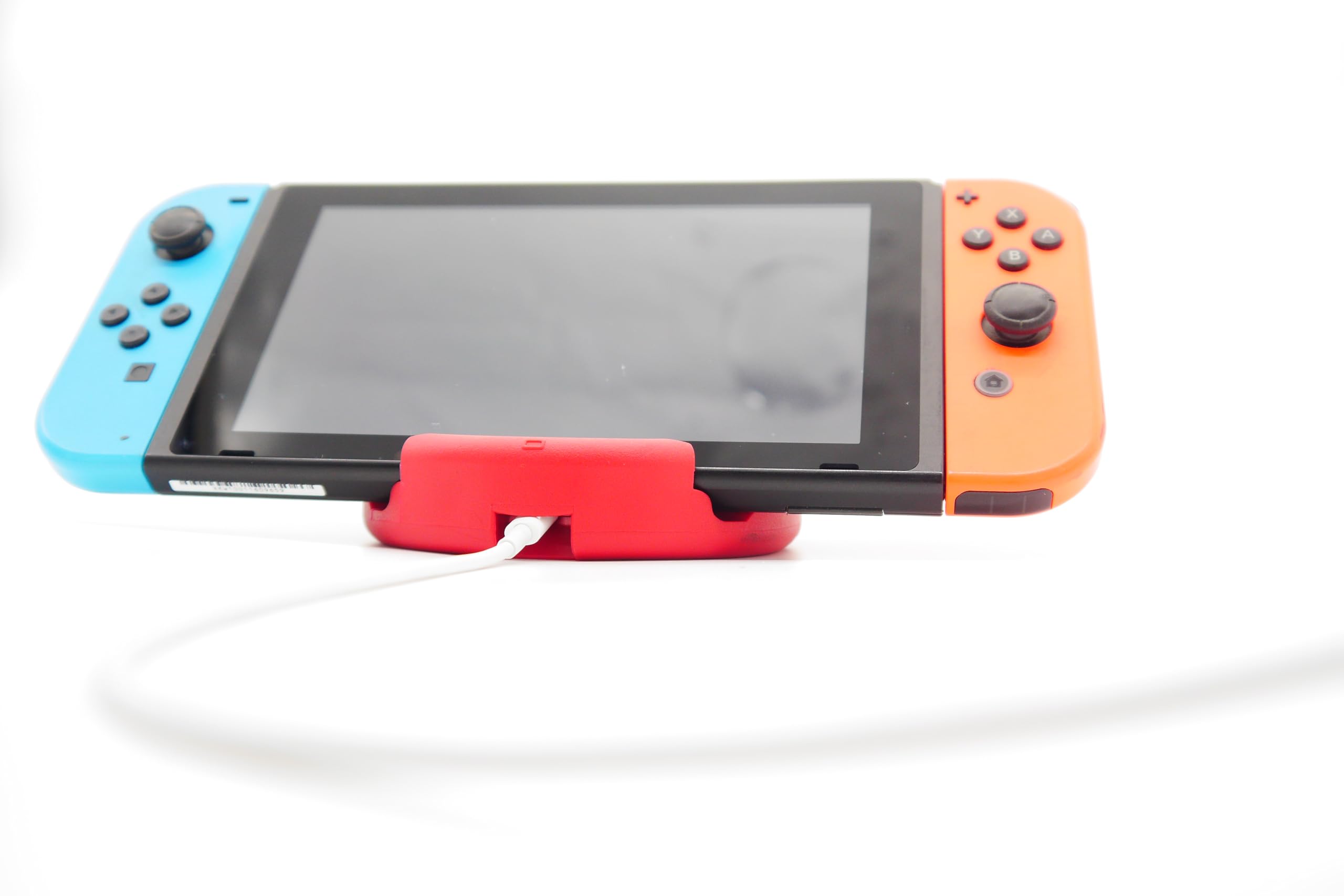GoDonut Soporte para teléfono de Escritorio Plus - Avión de Viaje portátil, Accesorios de Oficina en el hogar - con Acceso al Puerto de Carga - Compatible con iPhone, iPad, Switch y Tableta - Negro