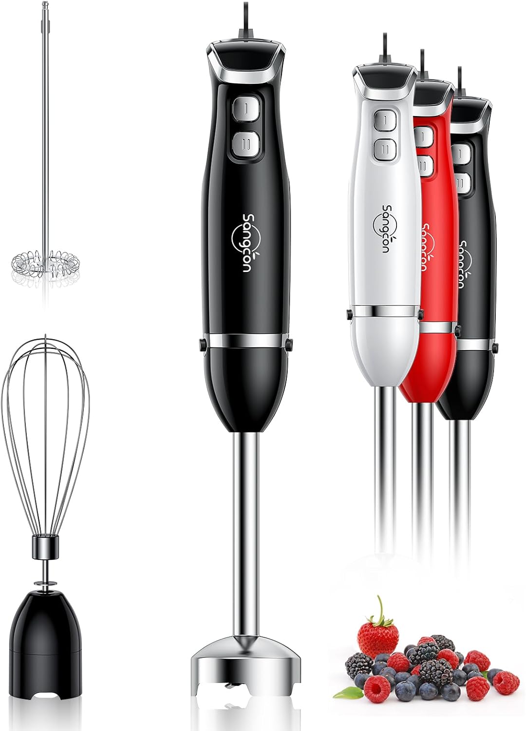 Sangcon Immersion Blender Handheld, 3in1 Hand Blender