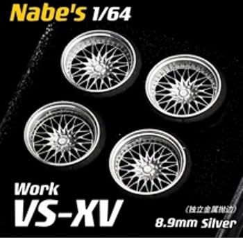 Amazon.co.jp: 1 64 ホイール ミニカー work VS-XV シルバー 8.9