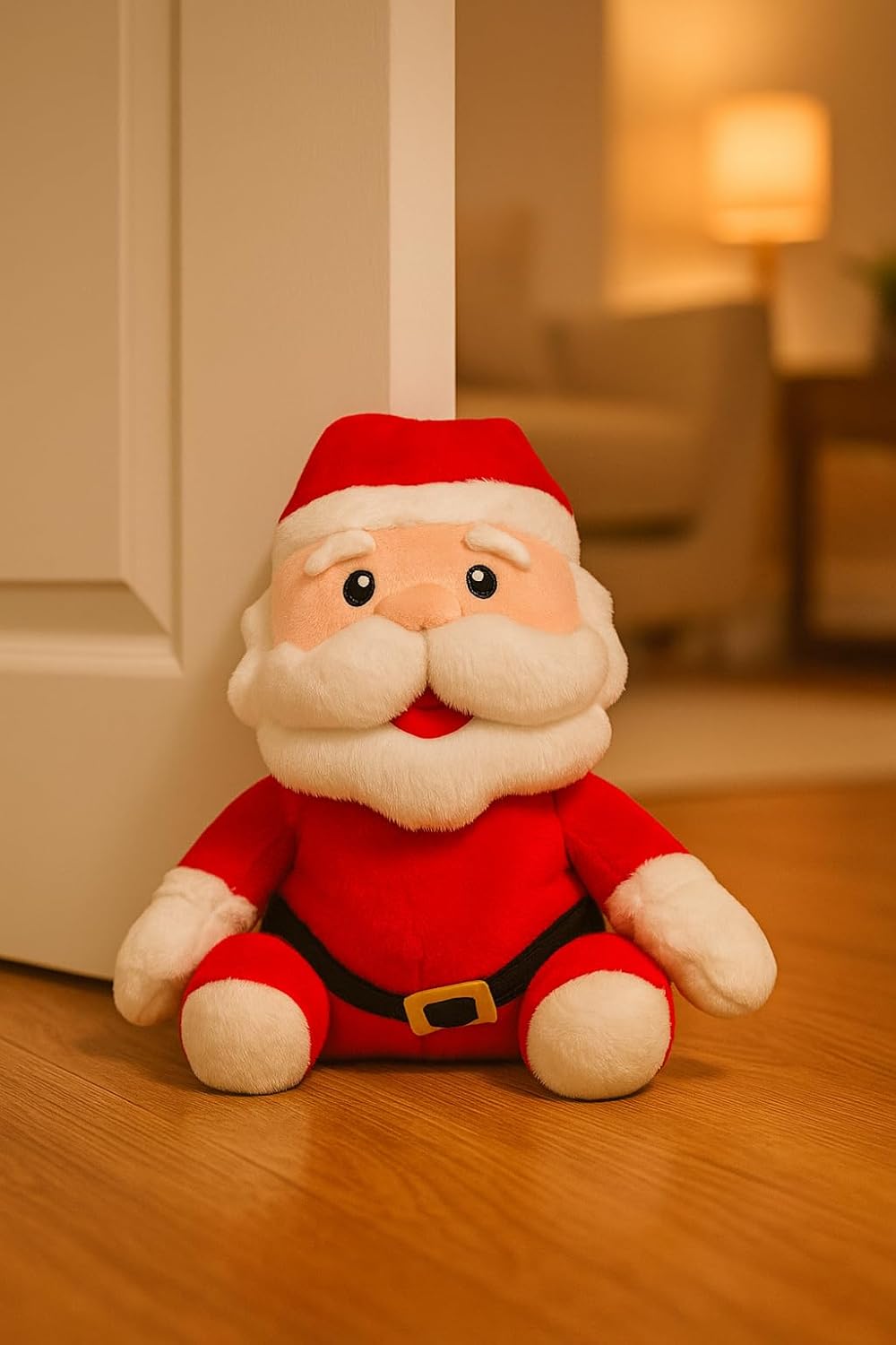3 lbs Weighted Santa Claus Door Stopper – Christmas Decoration Plush Santa Figurine Door Holder for Holiday Home Décor, Festive Xmas Decoration & Funny Gift for Entryways, Living Room & Kids’ Room