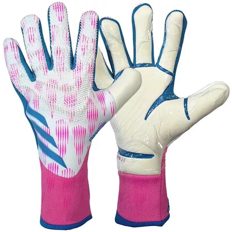 HISTARSTORE5 Goalkeeper Goalkeeper Gloves - Football Gloves - Strong Grip, Non-Slip Breathable Gloves for Adults and Kids (Pink, 8)