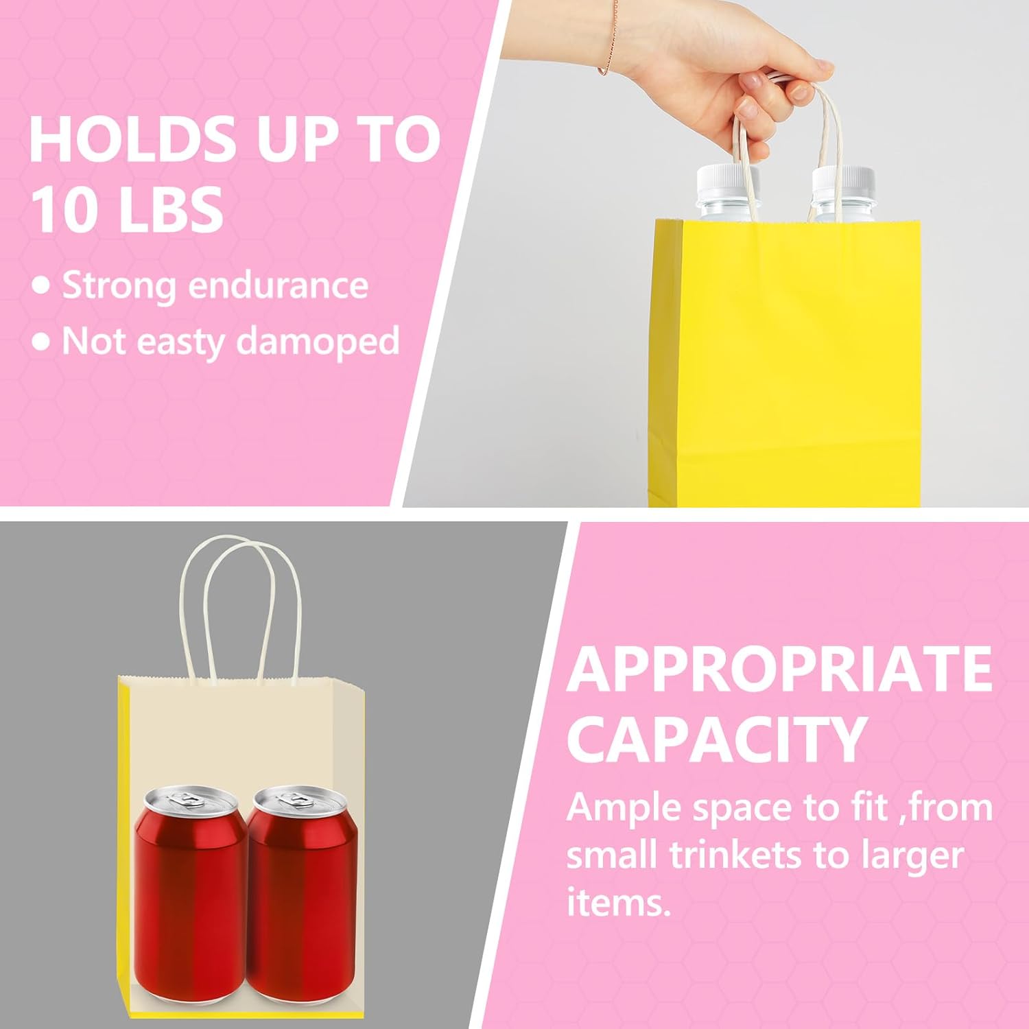 MITINU 60PCS Paper Gift Bags, 5.8"x3.2"x8.25" Party Favor Bags Bulk Rainbow Goodie Small Gift Bags with Handles for Kids Birthday Baby Shower Crafts Wedding Party Supplies (15 Colors) - Image 5