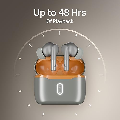 boAt Airdopes 141 Gen 2, 4 Mics ENx Tech, 48 Hrs Playback, Free Music Streaming, Fast Charge, Low Latency, IPX4, v5.4 Bluetooth Earbuds, TWS Ear Buds Wireless Earphones with mic (Grey)(Grey)