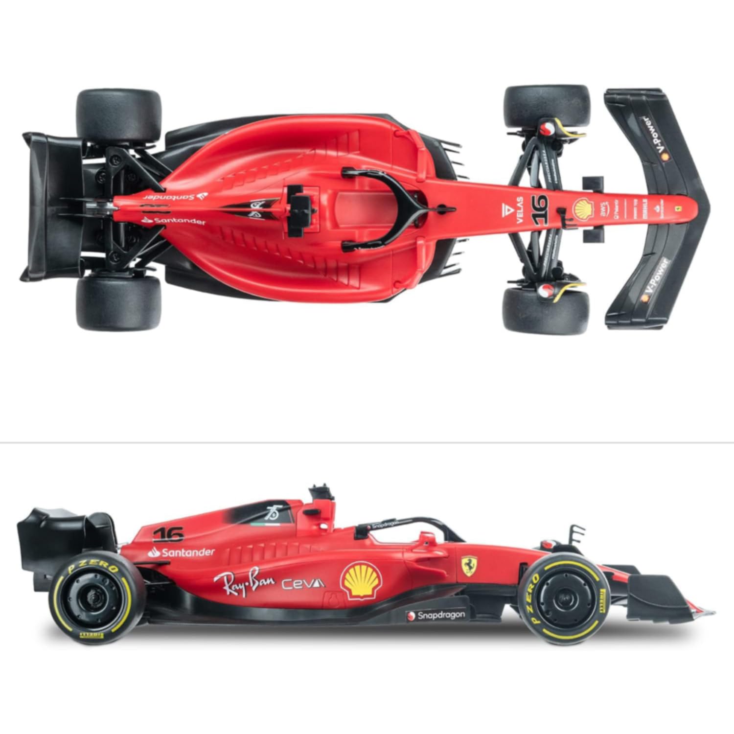 Mondo Motors - Ferrari F1-75 - Ferngesteuertes Formel-1-Auto - Maßstab 1:18-2,4 GHz - Rot - 63742