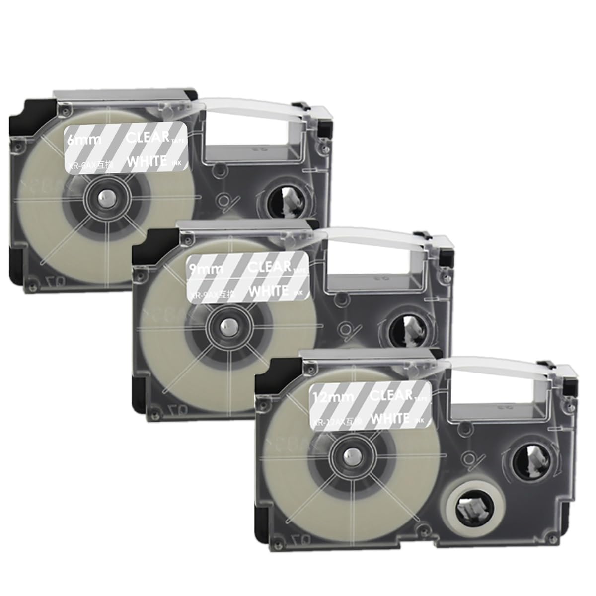 Ink Revolution Casio Label Tape, 3-Pack