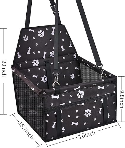 Miniatura 8 de SWIHELP Jaula de viaje para asiento elevador de automóvil para mascotas Oxford transpirable plegable suave lavable bolsas de viaje para perros gatos