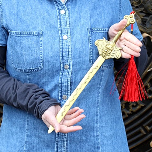 Amazon.co.jp: 風水グッズ 風水 七星剣(大)銅製[刀 置物 飾り物 開運