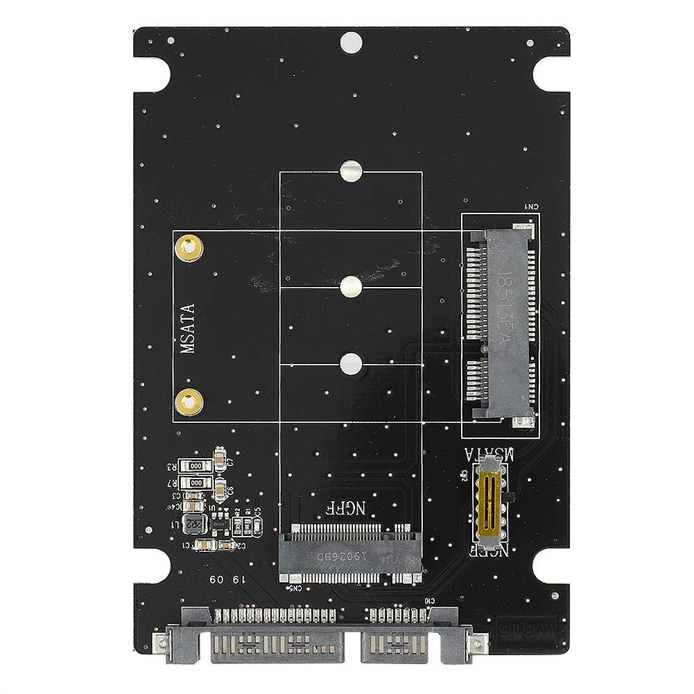 2 in 1 Mini M.2 NGFF e SSD mSATA a SATA 3.0 Convertitore/Adattatore per Disco Rigido Supporto SSD mSATA/M.2 NGFF SSD per Desktop