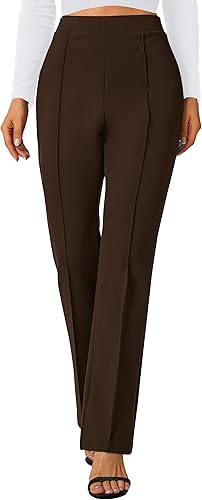 Miniatura 19 de Urban CoCo Pantalones de trabajo elásticos con corte de bota, pantalones de yoga pequeños para oficina casual Gris