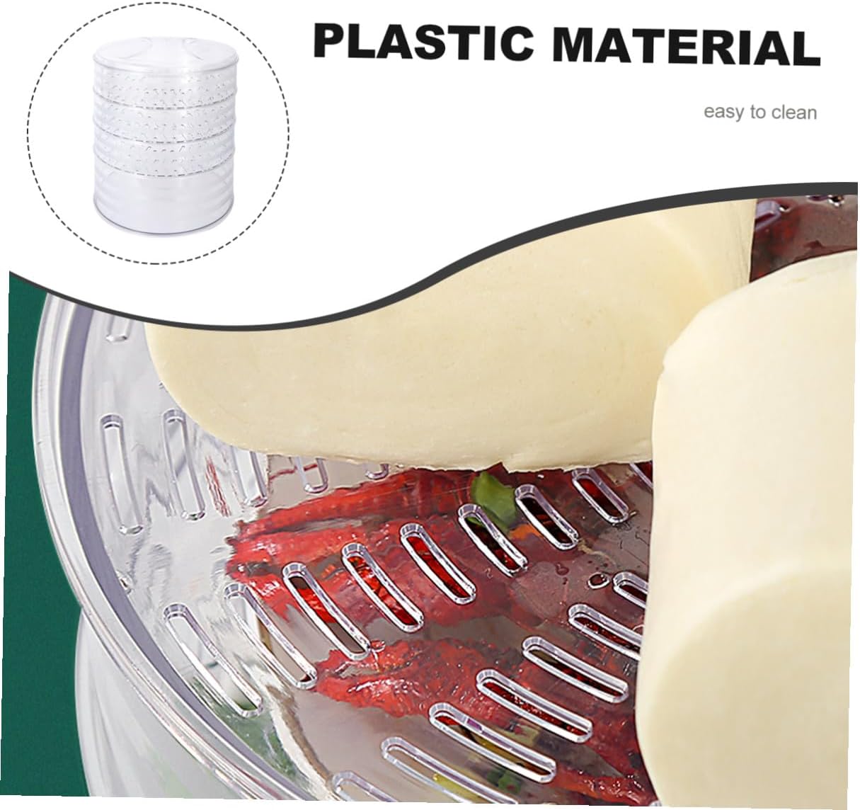Keep Fresh Food Cover Multi-layer Insulation Plastic Food Cover Foldable for Home Kitchen 5pcs Set (3 Low, 1 High, 1 Lid) and Storage