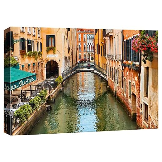IDEA4WALL Canvas Wall Art Beautiful Landscape Grand Canal, Venice, Italy Painting Artwork for Home Prints Framed - 32x48 inches