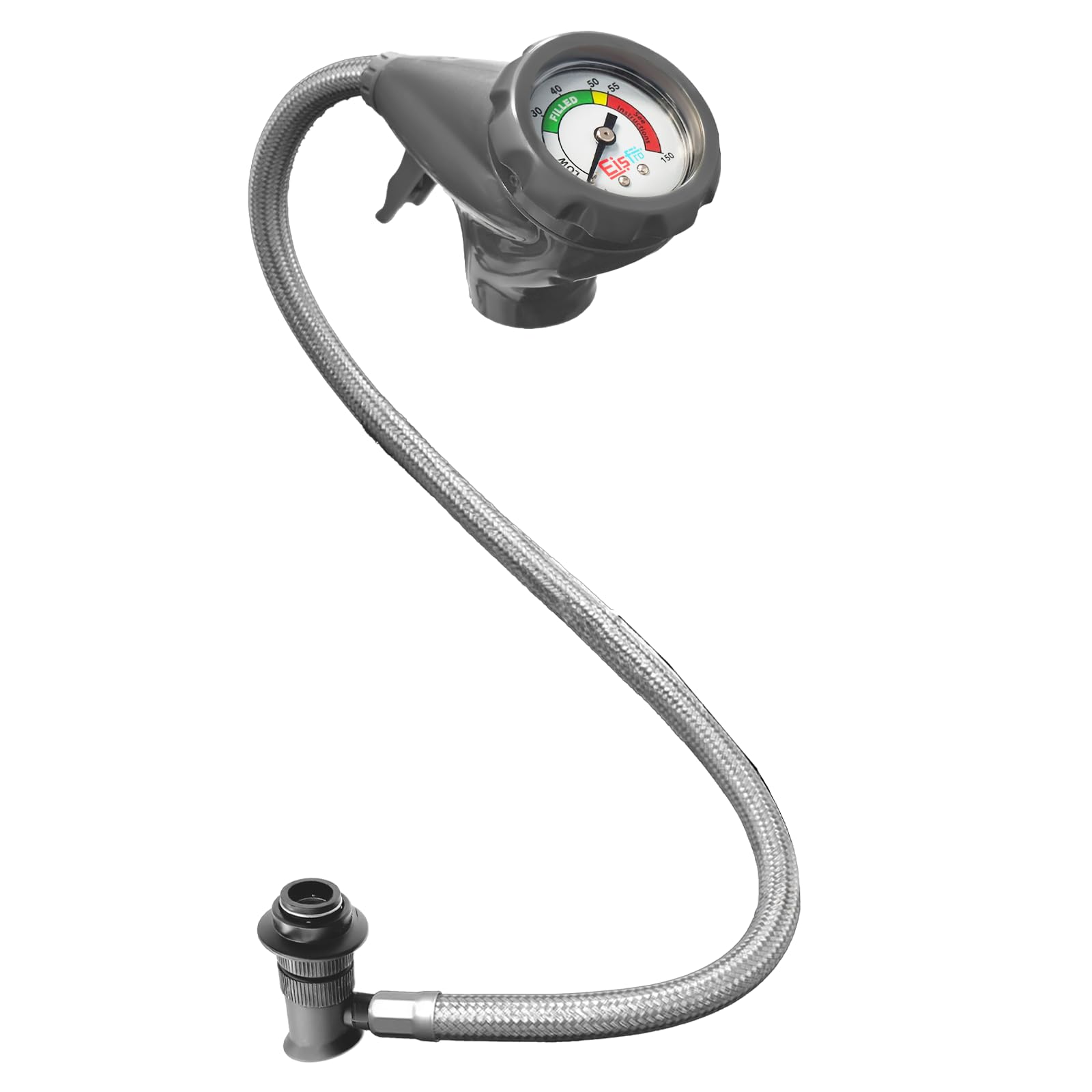 Climaset – Tuyau Pour Climatisation de Voiture, 60 Cm Avec Manomètre, Nouvelle Génération, Précise, Technologie Plug & Read, Flexible Recharge Clim Voiture