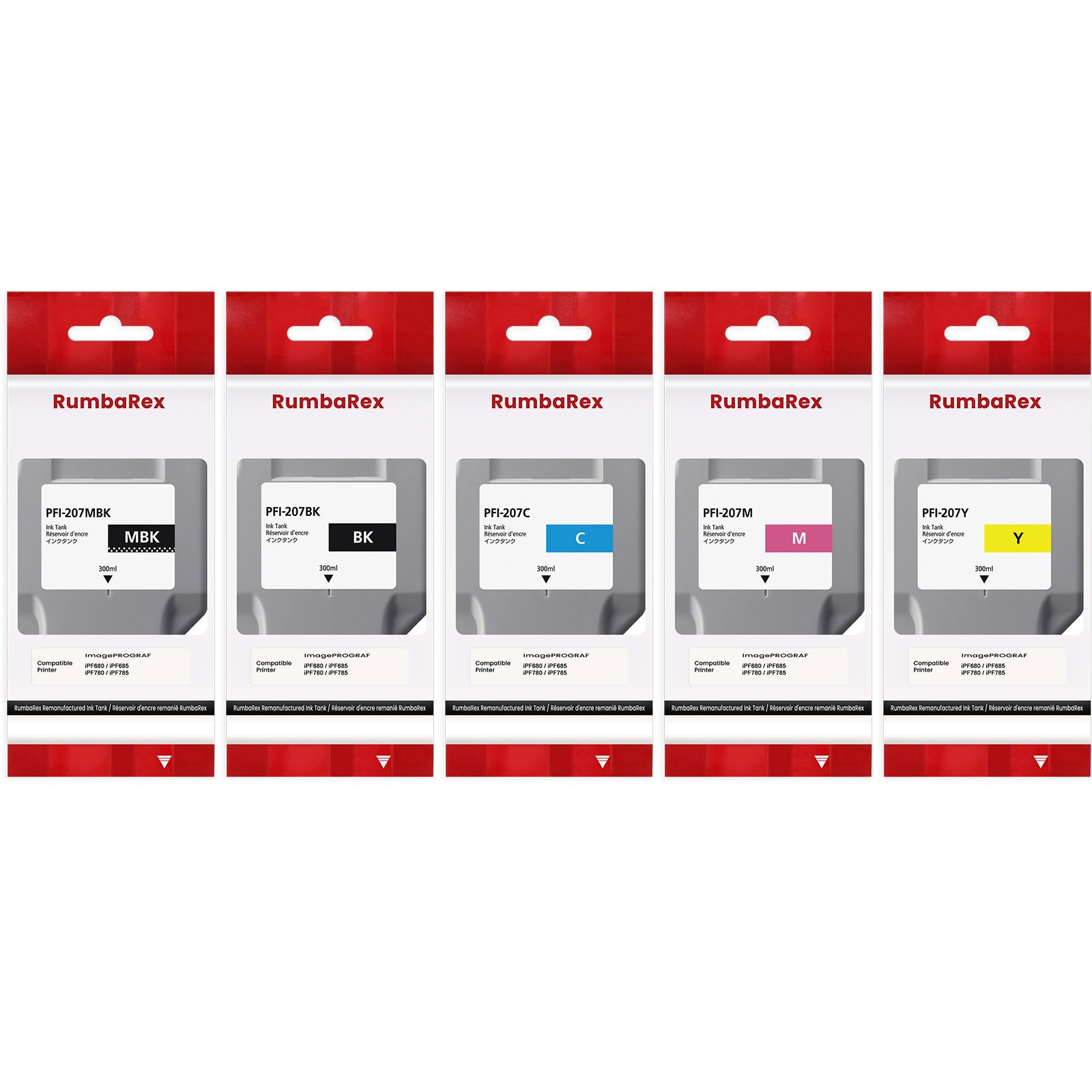 Amazon.com: PFI-207 Ink Tank 5 Pack 300ml PFI-207MBK PFI