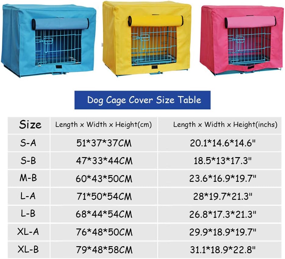 Pets Dog Indoor/Outdoor Crate Covers for Wire Crates,Heavy Oxford Durable Waterproof Windproof Pet Kennel Cover Protection - Cover Only,Fits Most Dog Crates