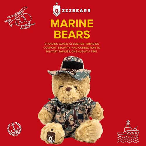 Miniatura 2 de ZZZ Bears SGT Sleeptight - Oso de peluche marino con libro de cuentos y sistema de sueño, regalo reconfortante para niños marinos, ayuda con la