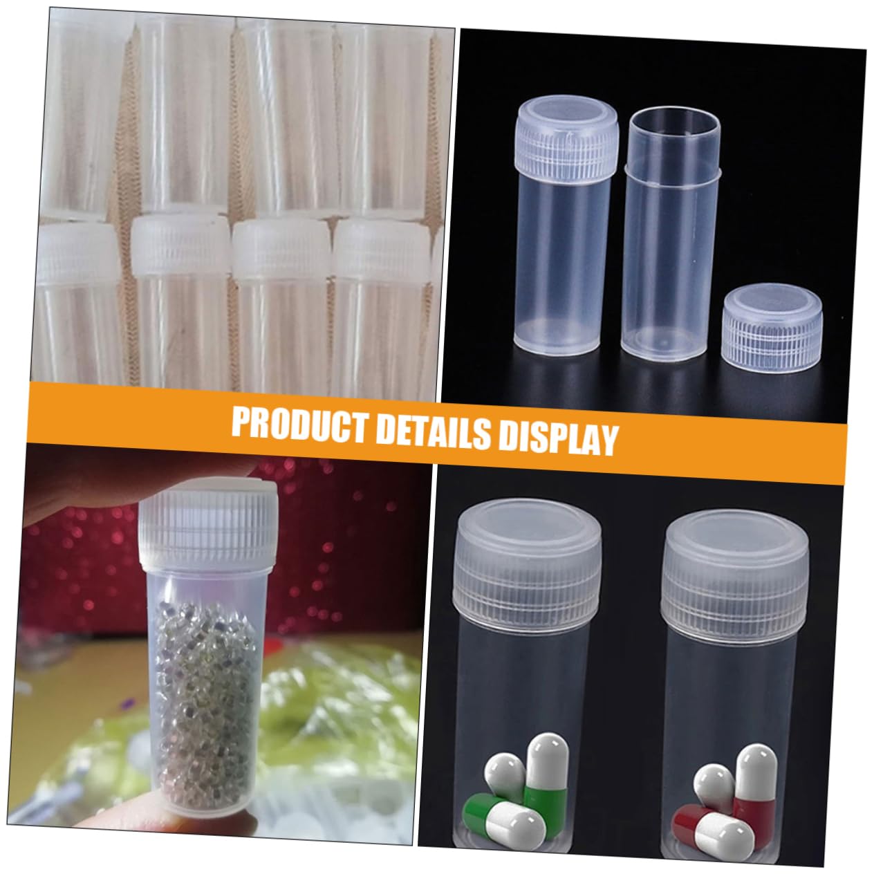 BESTOYARD 100pcs Refillable Sample Bottles Secure Cap Versatile Test Tubes for Travel Beauty and Lab Storage