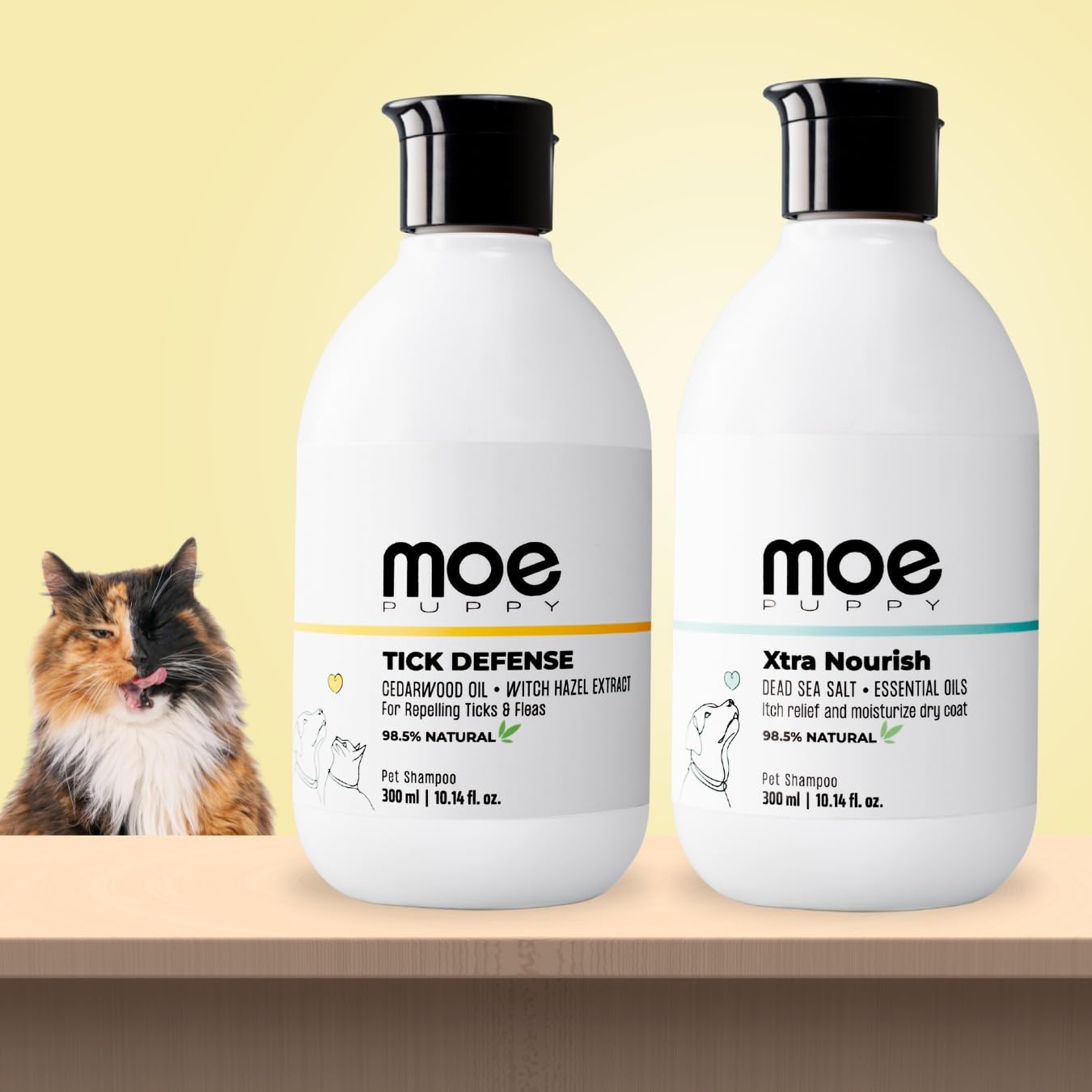 Moe Shampoo Combo for Tick Defense & Itch Relief | Tick Defence + Xtra Nourish | Sulfate & Paraben Free | pH Balanced for Dogs & Cats (Pack of 2) (600ml) (B0CFLP43PD) Amazon Price History, Amazon Price Tracker