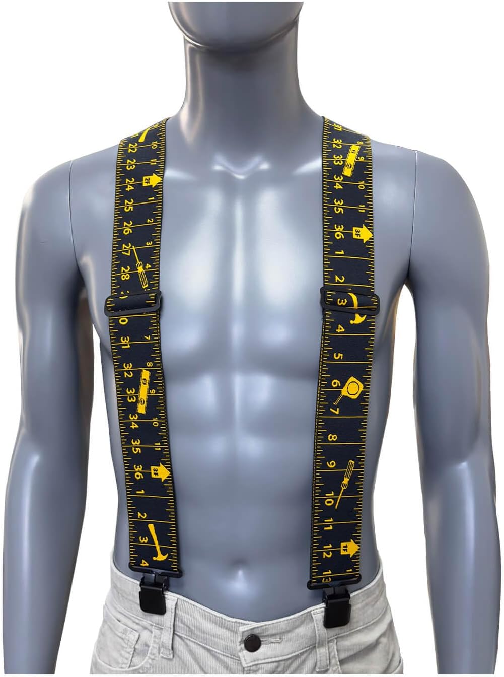 Heavy Duty Suspenders for Men - 2 Inch Black Pack of 2, Work Suspenders