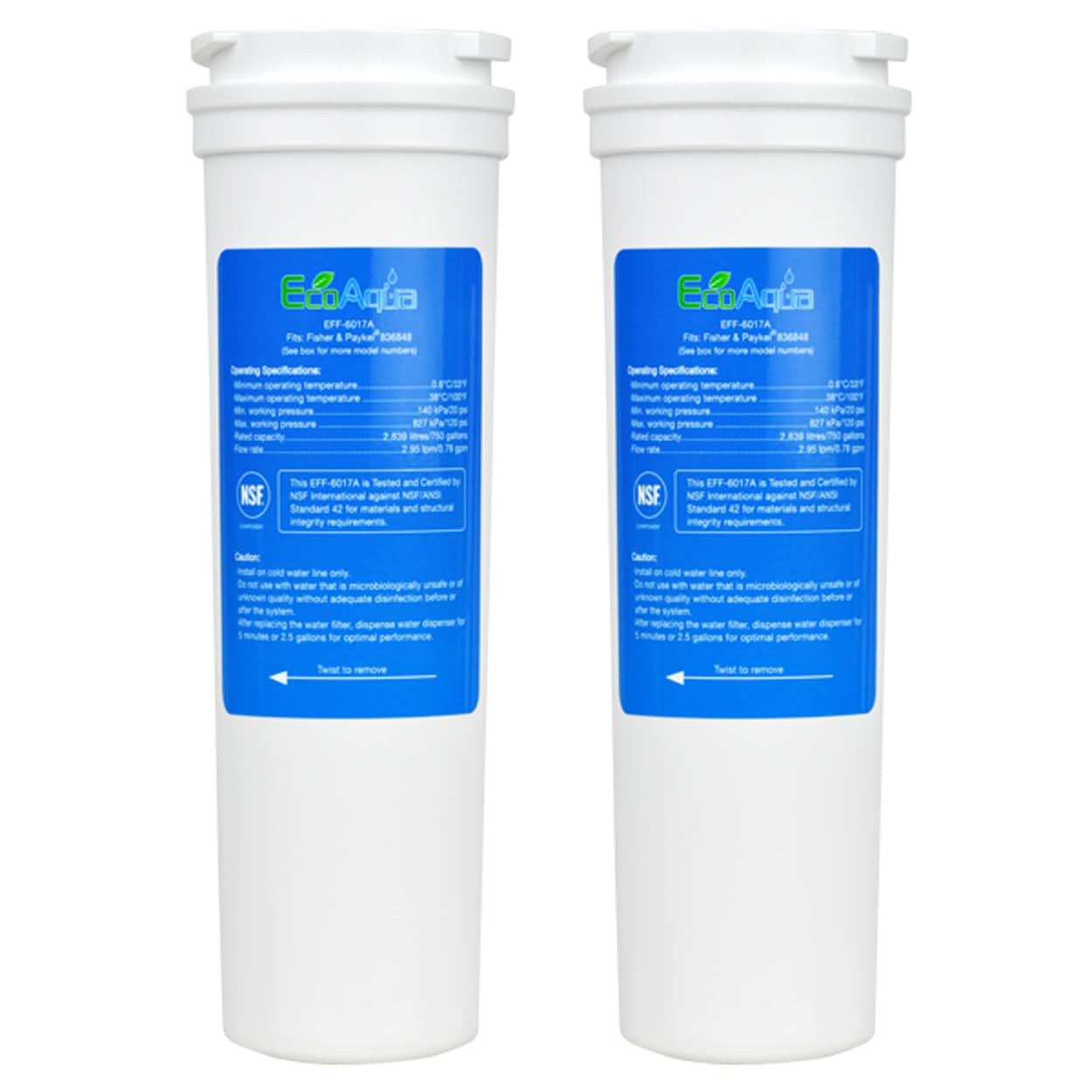 Technical Precision Replacement for ECOAQUA RWF1080 Filter 2-Pack