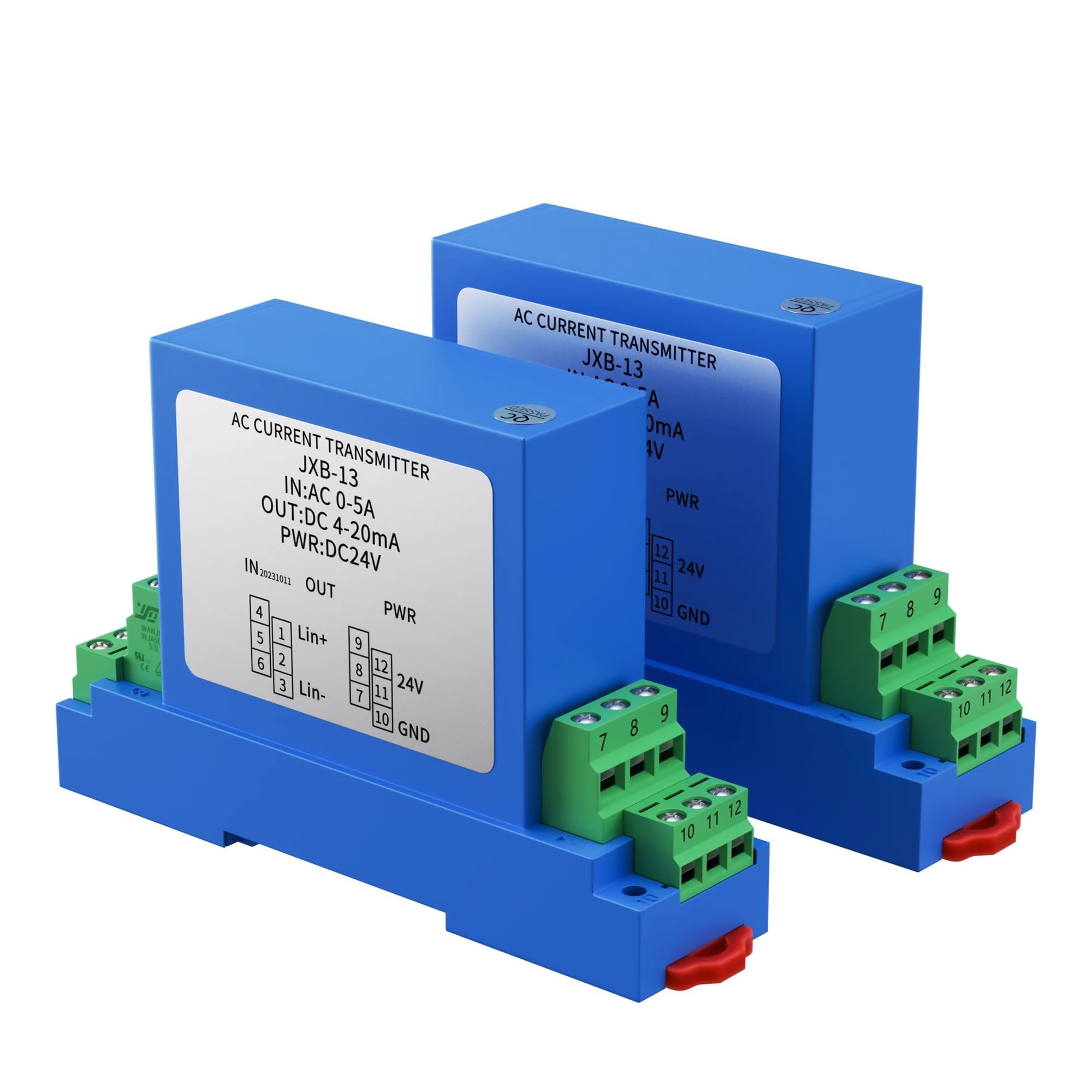 Transductor de corriente JXK-21 0-1A 0-5A 0-10A 0-20A a 4-20mA 0-10V 0-5V RS485 Transmisor de corriente CA CC 24V CC(Output 0-10V,Input DC 0-5A)