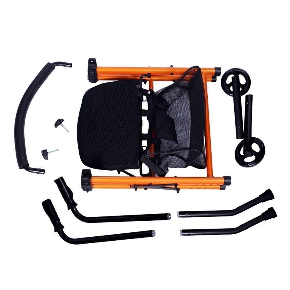 Andador para Ancianos Andador de Ruedas Plegable con reposabrazos, Asiento y Cesta de Bandeja, Andador de Dos Ruedas de Aluminio Ajustable en Altura for Ancianos y discapacitados