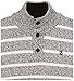 Izod Boys' Quarter Zip Pullover Sweater, Ivory Marled Stripe, 8