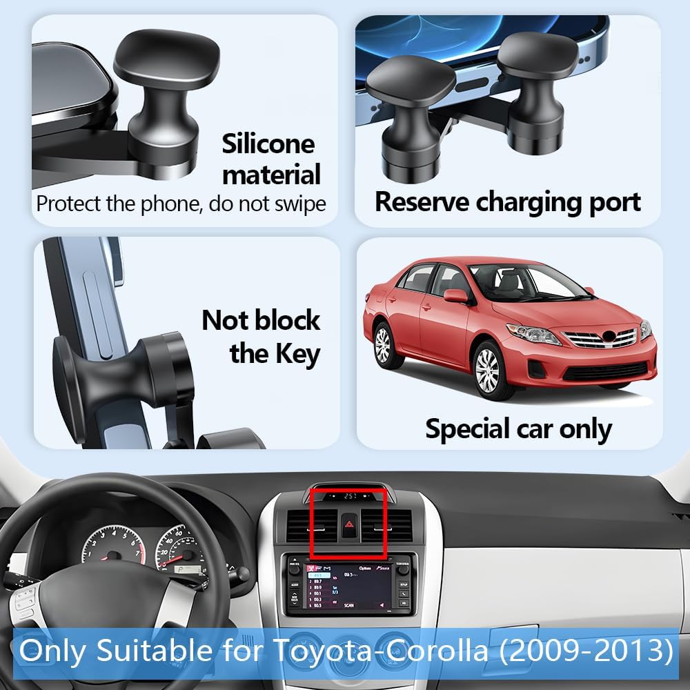 Car Phone Holder Mount for Toyota Corolla 2009 2010 2011 2012 2013 Auto Accessories Interior Decoration Mobile Cell Smartphone Bracket