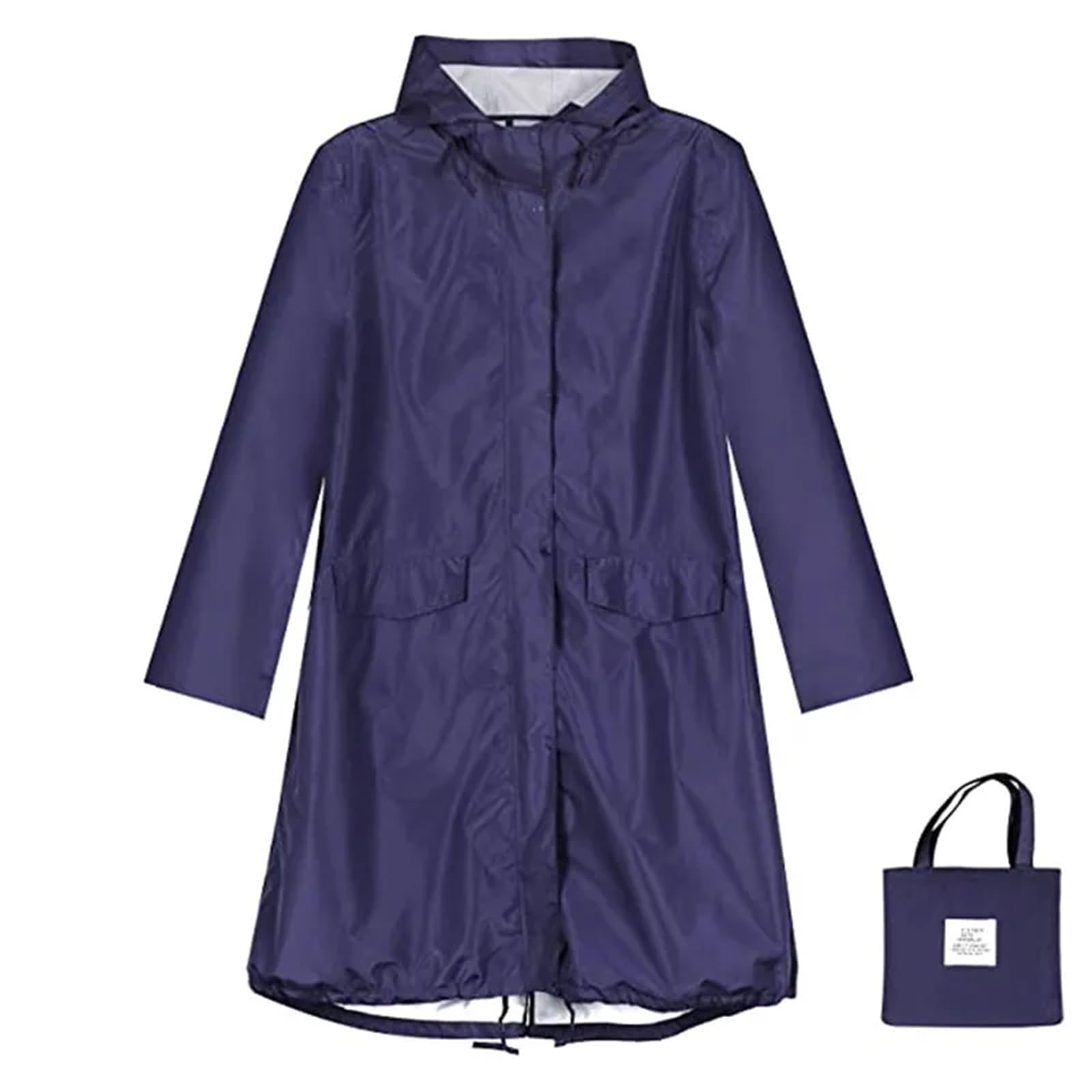 Poncho De Lluvia Abrigos de lluvia for mujeres y hombres, abrigo largo impermeable, poncho ligero, chaqueta larga secado rápido con capucha Para Senderismo