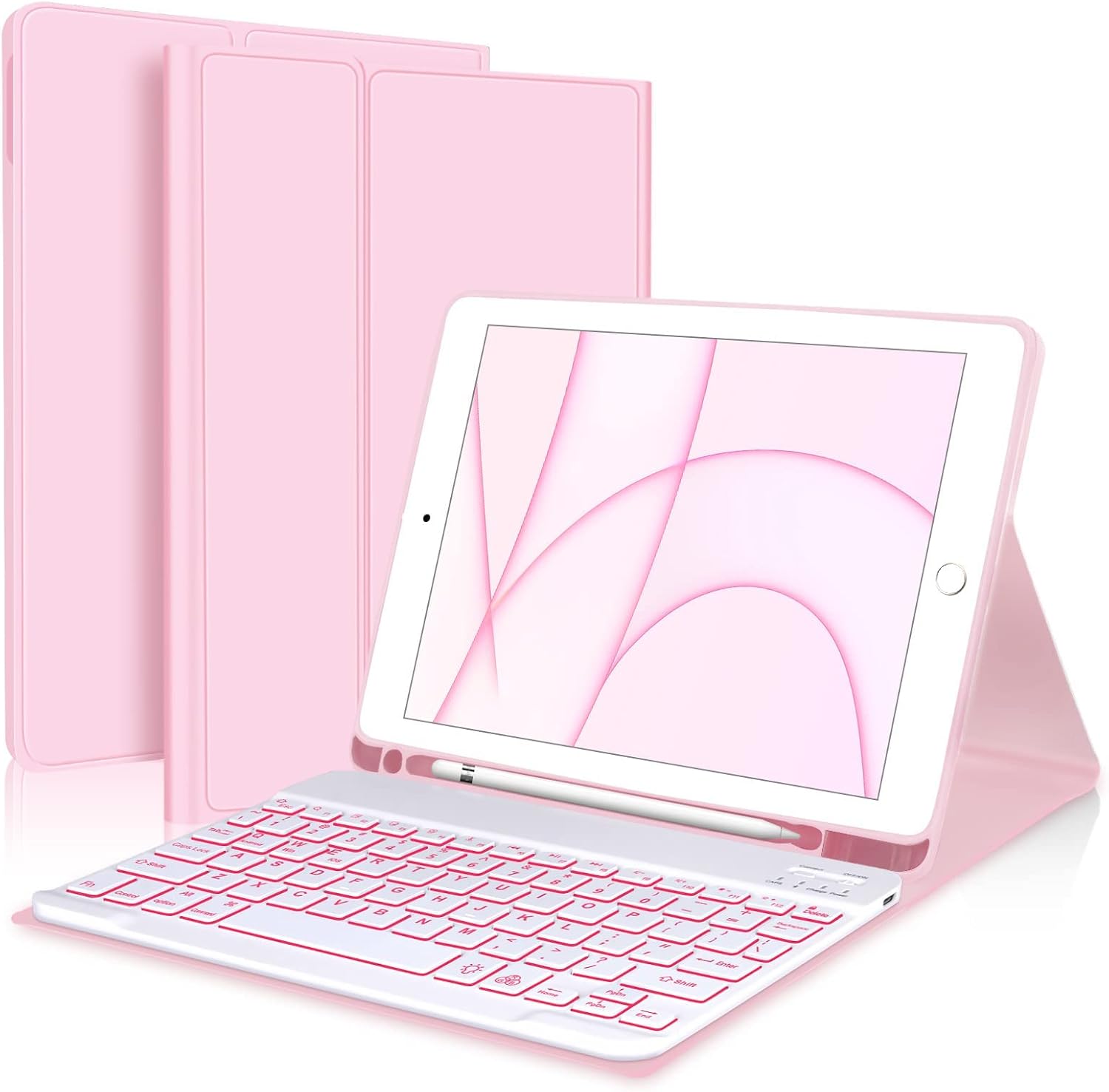 BORIYUAN iPad 9th 2021/8th/7th Generation Keyboard Case, 7
