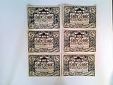 cablecom  Banknoten, Notgeld, Calbe a.d. Saale, 6x 50 Pfennig, 1917, Konvolut