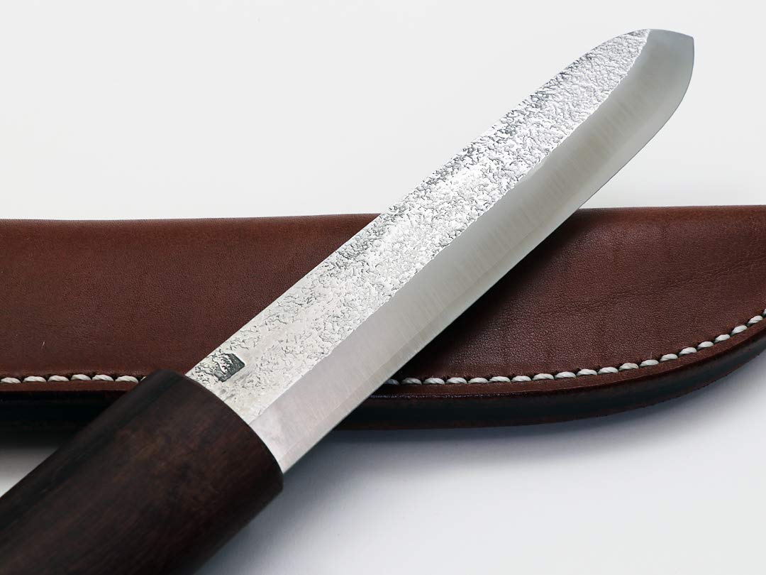 Amazon | V金10号特別鍛造マキリ150 革ケース付 | e刃物 | シースナイフ