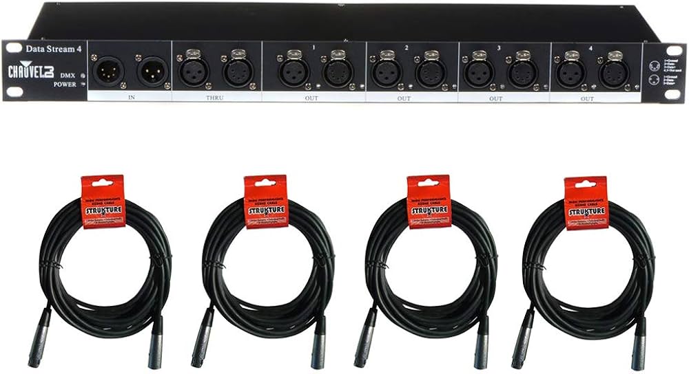 Amazon.com: CHAUVET DJ Data Stream 4 DMX-512 Optical Splitter with