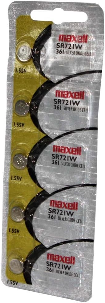5-Pack SR721SW Silver Oxide Watch Batteries - 362 Type, 1.55V, Free Shipping-732539