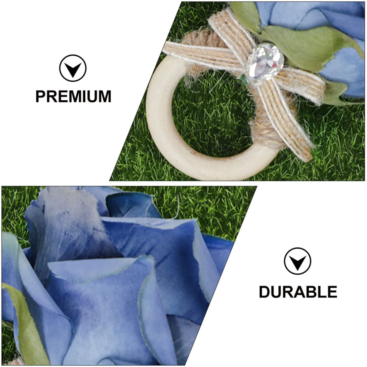 Zerodeko 12stücke Kreative Tischdeko Für Hochzeiten Elegante Blumen-Napkin Clasps Aus Jute Für Festliche Anlässe Für Restaurants Und Zuhause