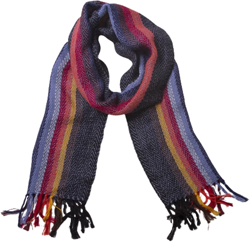 NOVICA Artisan Handwoven 100% Alpaca Scarf Soft Black with