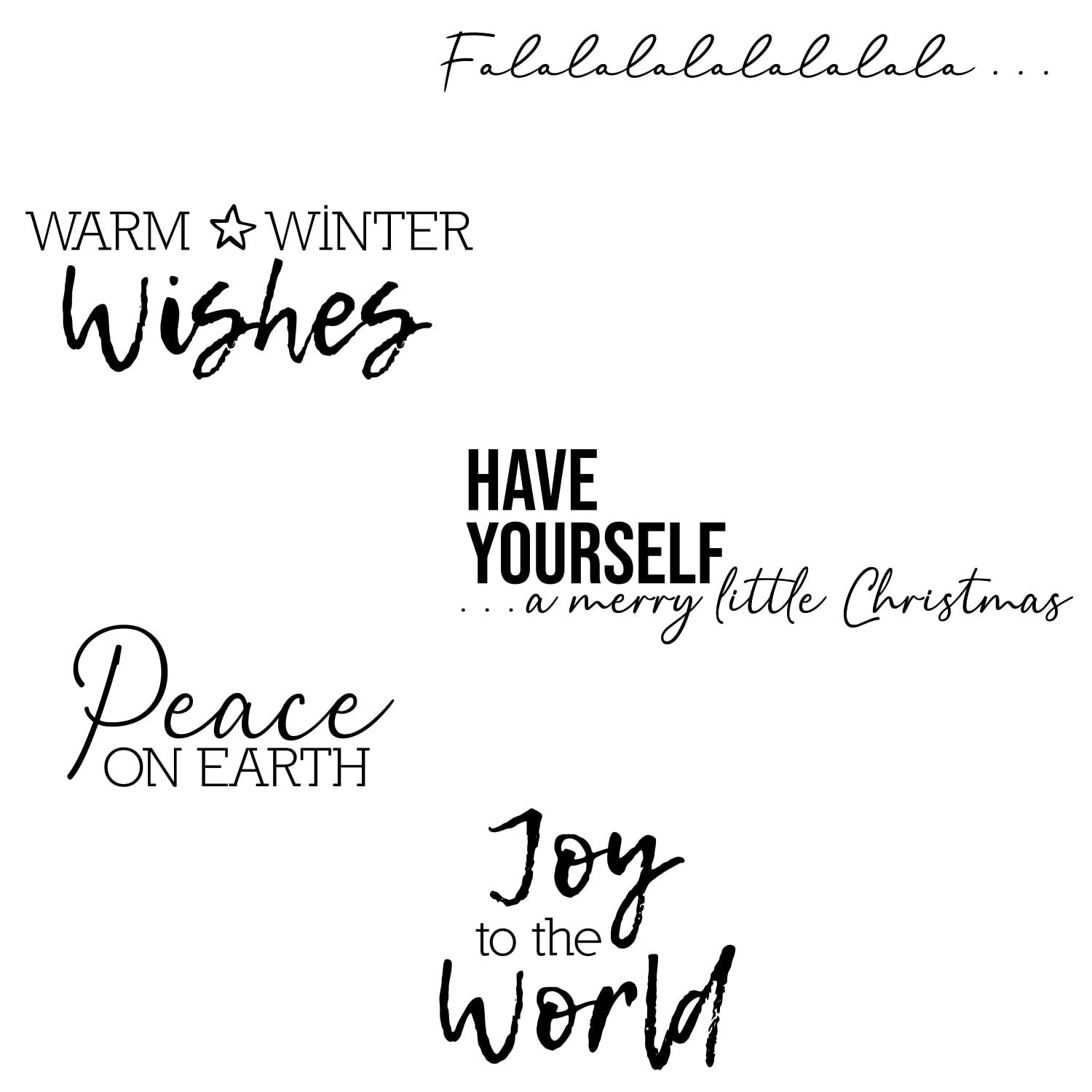 Clear Stamps 5PK Festive Sentiments #1 by Olivia Rose - Image 2