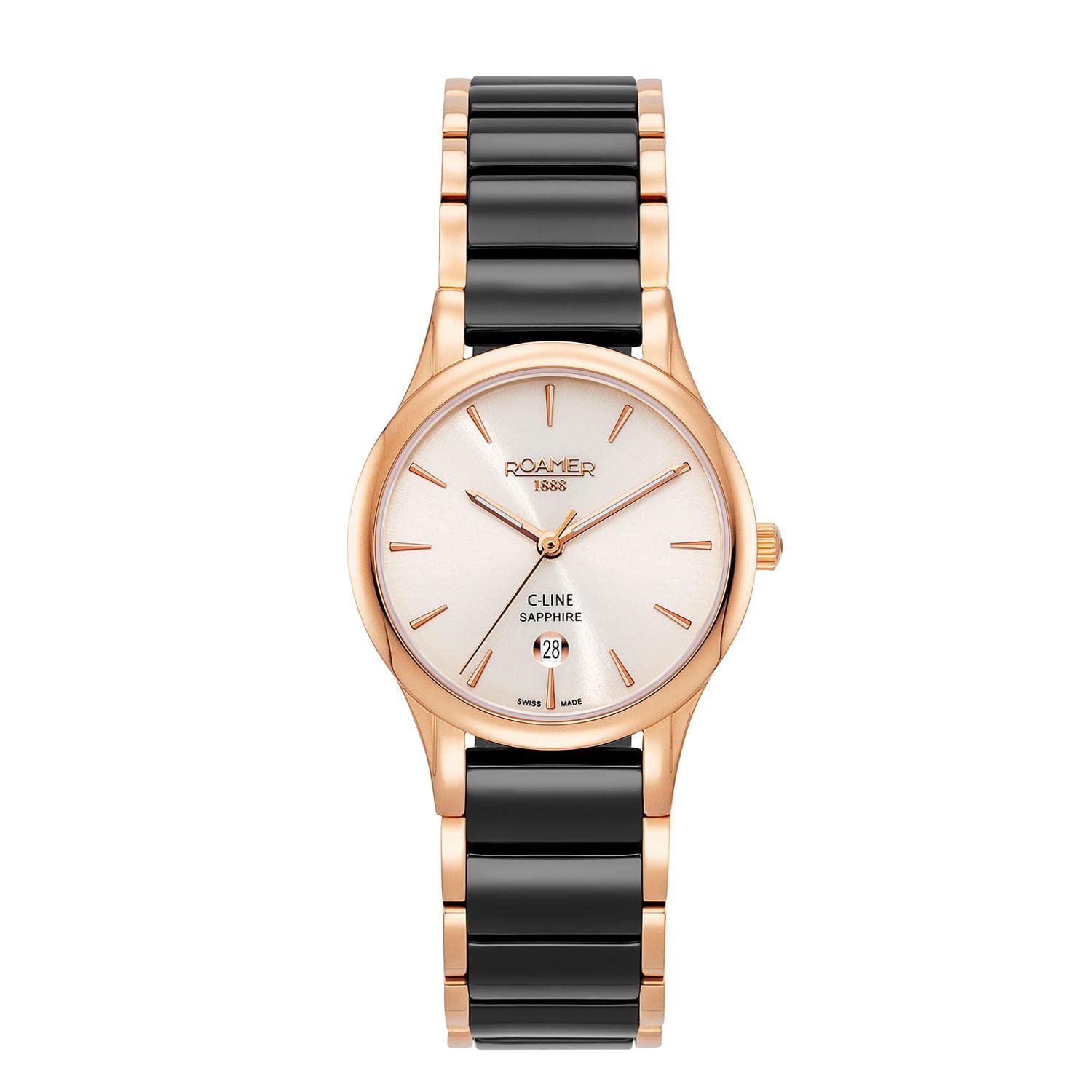 Roamer C-Line Analog Cream Dial Womens Watch-658844 49 35 61 (B0B4NKG139) Amazon Price History, Amazon Price Tracker