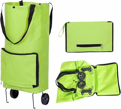 Miniatura 3 de Carro de la compra plegable, 2 en 1 bolsa de compras plegable, Bolsas de la carretilla con ruedas, Bolsas de compras reutilizables Bolsas de