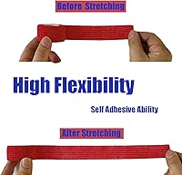 Vista 58 de Baisunt Paquete de 6 vendajes cohesivos de 1 pulgada, cinta autoadhesiva autoadhesiva autoadhesiva transpirable para muñeca, tobillo, deportes