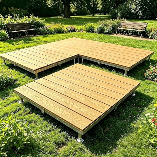 Plataforma de Patio Antideslizante e Impermeable con Altura Ajustable para Suelos Regulares 4